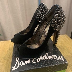 Sam Edelman, peep toe, spike/gem heels